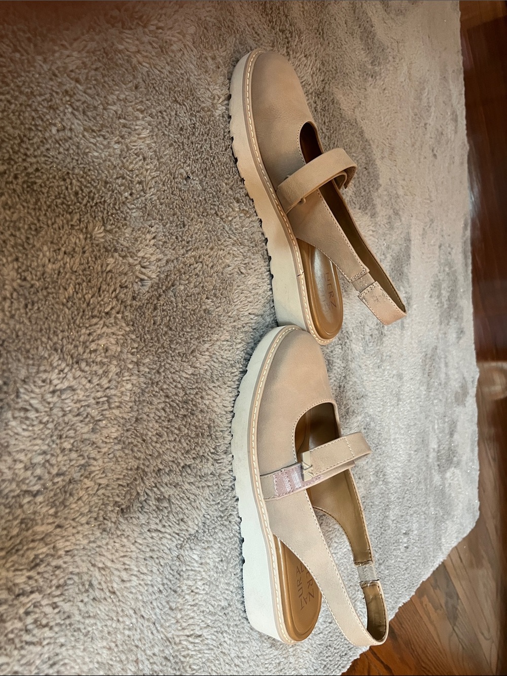 Naturalizer Women's Beige Mary Jane Slingback Flats - Picture 3 of 12